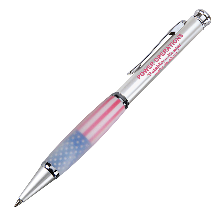 Twist Action Ballpoint Pen- US Flag  WAUUSFLAG